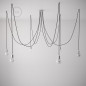 Suspension multiple OCTOPUS 7 Métal - Câble textile extra-souple NOIR coton