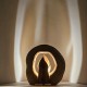 Lampe à poser en bois massif design et lumineuse série 2024-02 numérotée de 1 à 7