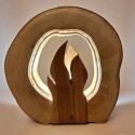 Solid wood table lamp design and light series 2024-02 numbered from 1 to 7