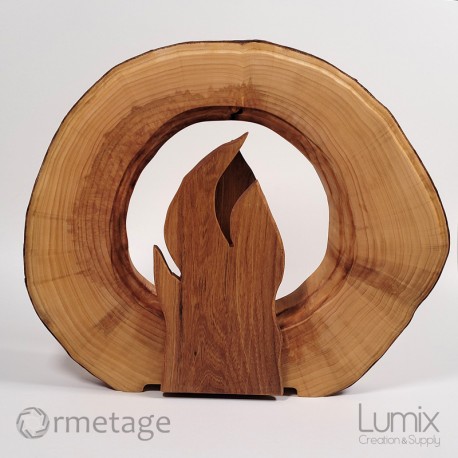 Lampe à poser en bois massif design et lumineuse série 2024-02 numérotée de 1 à 7