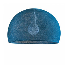 Suspension Coupole Bleu Paon en fil polyester - 2 diamètres aux choix
