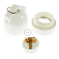 Douille vintage 2 entrées en porcelaine blanche