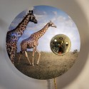 Applique disque Helios Girafes - Disque 40 cm environ Aluminium imprimé