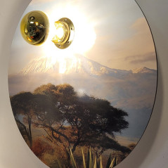 Applique disque Helios Kilimandjaro - Disque 40 cm environ Aluminium imprimé