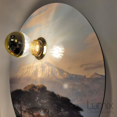 Applique disque Helios Kilimandjaro - Disque 40 cm environ Aluminium imprimé