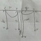2 Suspensions multiples sur-mesure 5 lampes - Rosace métal Dorée vintage XXL