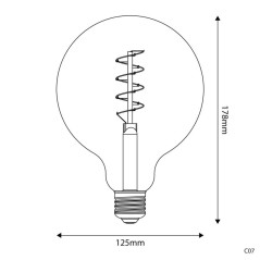 Schéma Ampoule globe G125
