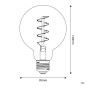 2 Suspensions multiples sur-mesure 5 lampes - Rosace métal Dorée vintage XXL
