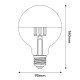 Tropfen-LED-Glühbirne A60 Halbkugel Kupfer 7W E27 Dimmbar 2700K