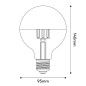 Ampoule LED Globe G95 Demi Sphère dorée 7W E27 Dimmable 2700K Ampoule LED Globe G95 Demi Sphère dorée 7W E27 Dimmable 2700K