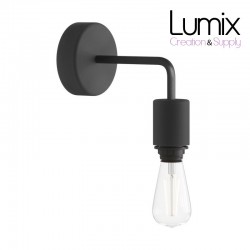 Applique murale étanche silicone IP65 - lampe fixe à bagues - Noire