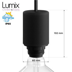 Lampe en suspension pour l'extérieur - Luminaire sur-mesure étanche IP65 - Douille à bague