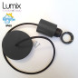 Lampe en suspension pour l'extérieur - Luminaire sur-mesure étanche IP65 - Porte-Douille silicone noire à bague Lampe en suspension pour l'extérieur - Luminaire sur-mesure étanche IP65 - Porte-Douille silicone noire à bague