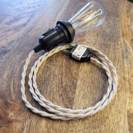 Lampe baladeuse pour suspendre ou à poser - Longueur et couleur du câble au choix