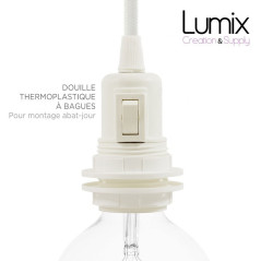 Lampe baladeuse pour suspendre ou à poser - Longueur et couleur du câble au choix