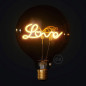 Ampoule Globe LED  dorée G125 LOVE pour lampe à poser