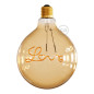Ampoule Globe LED  dorée G125 LOVE pour suspension