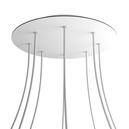 Privée-suspension multiple rosace XXL 8 lampes avec 8 Globes LED
