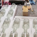 Pendant light bottle in yellow tinted glass - E14 or E27 socket of your choice