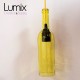 Pendant light bottle in yellow tinted glass - E14 or E27 socket of your choice