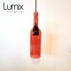 Pendant light bottle in yellow tinted glass - E14 or E27 socket of your choice