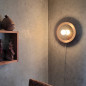 Applique murale Disques Hélios composite aluminium cuivre satiné brossé et disque miroir