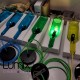 Pendant light bottle in yellow tinted glass - E14 or E27 socket of your choice