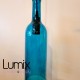 Pendant light bottle in yellow tinted glass - E14 or E27 socket of your choice