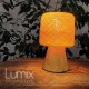 Solid wood lamp from Aulne lacquer E27 socket and natural textile linen cable