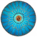 Applique Hélios BLUE 40 cm diameter series 3 window Tiffany handmade