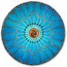 Applique Hélios BLUE 40 cm diameter series 3 window Tiffany handmade