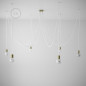 Suspension multiple OCTOPUS 7 métal - Câble textile extra-souple BLANC