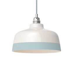 Azure blau weiß und randgebundene keramische Suspension - Handmade