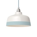 Azure blau weiß und randgebundene keramische Suspension - Handmade