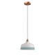 Azure blue white and bordered ceramic suspension - Handmade