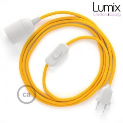 Soft textile cable walking lamp Yellow silk effect