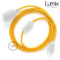 Lampe baladeuse câble textile souple Jaune effet soie