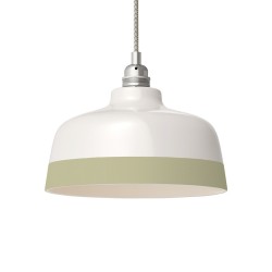 Sage Green White Ceramic Suspension - Handmade in our workshops