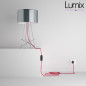 Lampe baladeuse câble textile souple Fuchsia effet soie