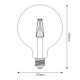 LED bulb in Porcelain G125 12W E27 Dimmable 2700K-IRC95