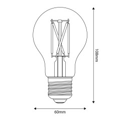 Ampoule LED en Porcelaine A60 12W E27 Dimmable 2700K-IRC95