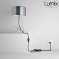 Lampe baladeuse câble textile souple noir effet soie