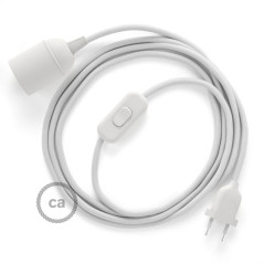 Lampe baladeuse fil blanc et douille blanche