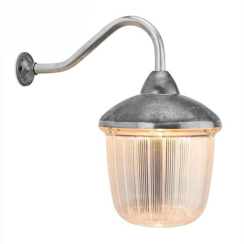 Grande applique en fonte d'aluminium brut avec col de cygne - IP53