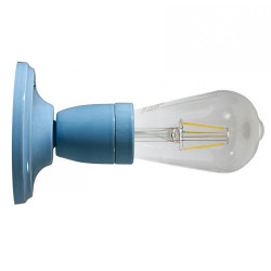 Lampe Porcelaine Bleue en plafonnier ou en applique murale
