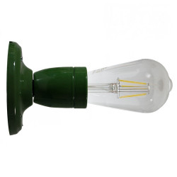 Lampe Porcelaine verte en plafonnier ou en applique murale