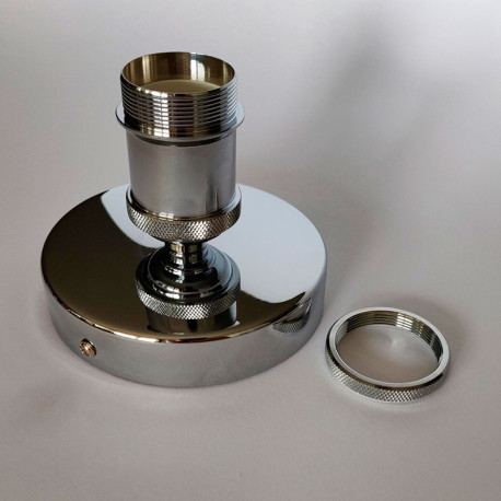 Lampe plafonnier ou en applique murale - Couleur métal Chrome