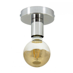 Lampe plafonnier couleur métal chromé