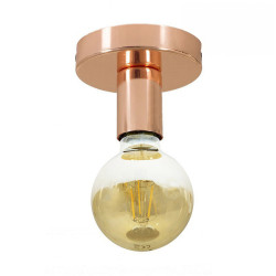 Lampe plafonnier métal cuivre