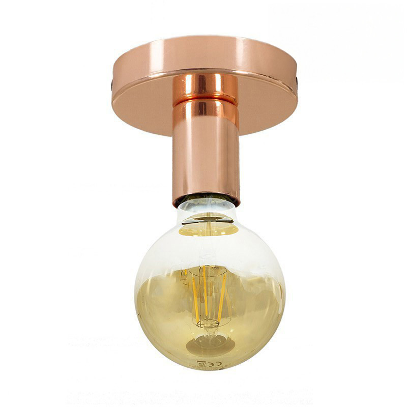 Lampe plafonnier métal cuivre